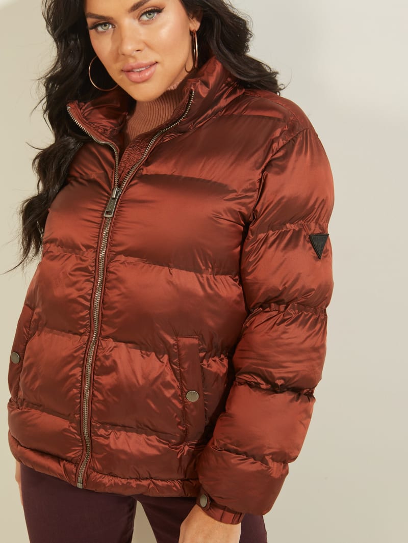 Guess Nichole Puffer Jassen Dames Bordeaux | 3298-DGPCE