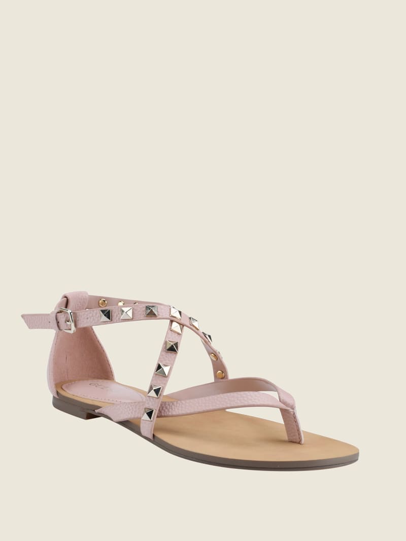 Guess Nizana Bandjes Stud Sandalen Dames Lichtroze | 4873-FRPVD