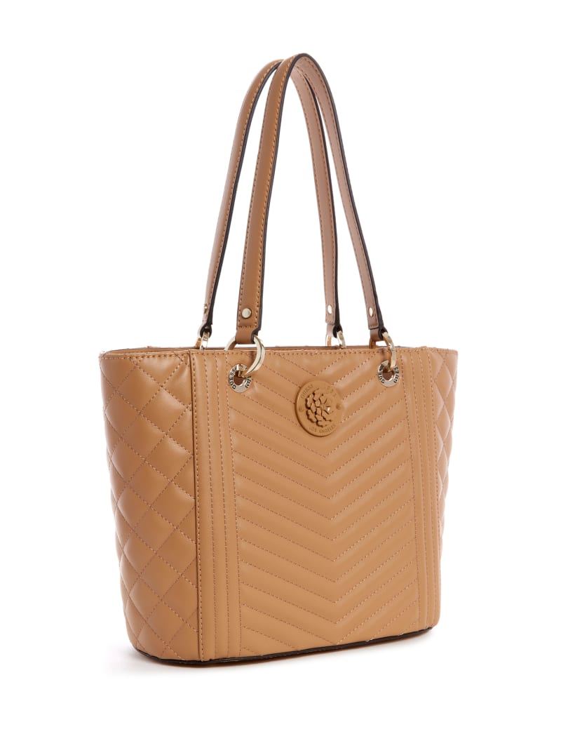 Guess Noelle Small Elite Tote Tassen Dames Beige | 0892-SKWIB