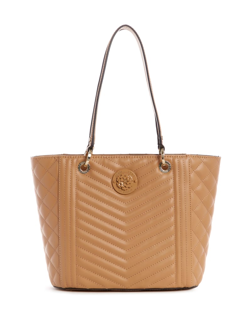 Guess Noelle Small Elite Tote Tassen Dames Beige | 0892-SKWIB