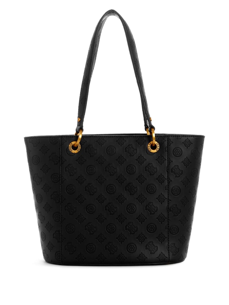 Guess Noelle Small Elite Tote Tassen Dames Zwart | 6204-IYQZF