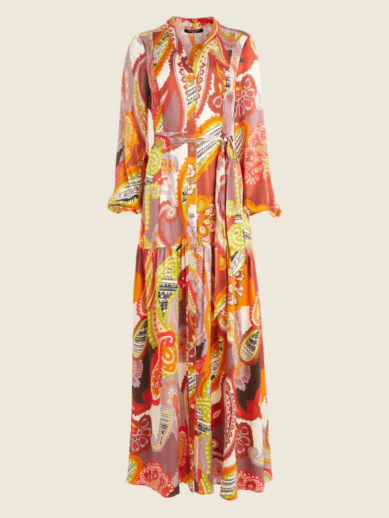 Guess Nomad Silk Maxi Jurken Dames Bloemen | 6352-LBOZG