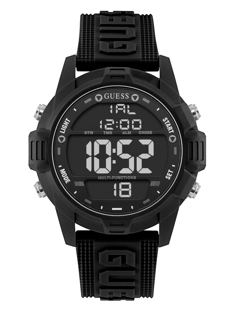 Guess Oversized Siliconen Analog and Digitaal Horloge Heren Zwart | 9258-JELKI