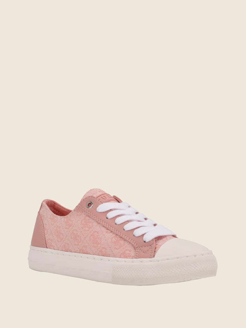 Guess Passit Logo Low-Top Sneakers Dames Lichtroze | 2564-BEPCA