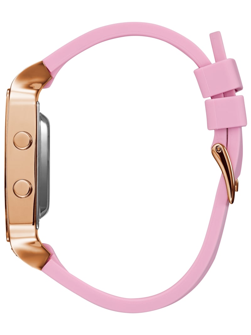 Guess Pink and Rose Gold-Tone Digitaal Horloge Dames Roze | 7634-UOQFC