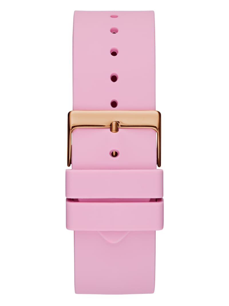 Guess Pink and Rose Gold-Tone Digitaal Horloge Dames Roze | 7634-UOQFC