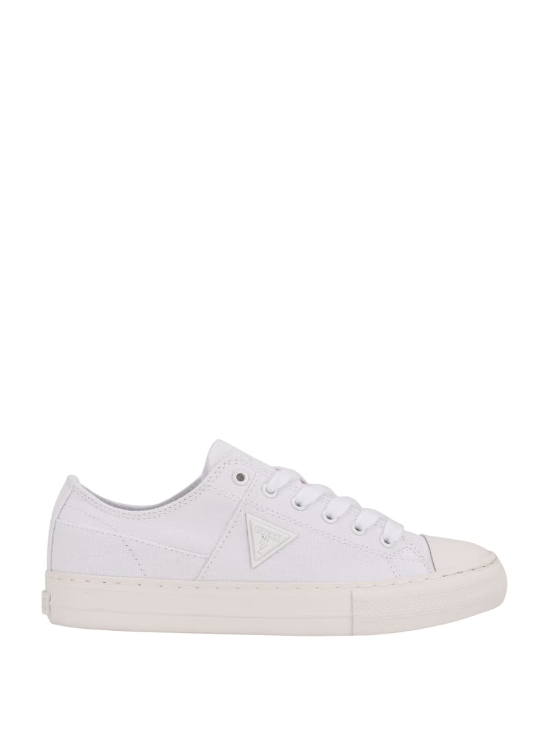 Guess Pranze Low-Top Canvas Sneakers Dames Wit | 0936-SMGNI