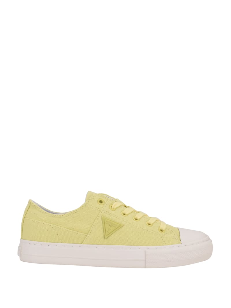 Guess Pranze Low-Top Canvas Sneakers Dames Groen | 2064-BJSVH