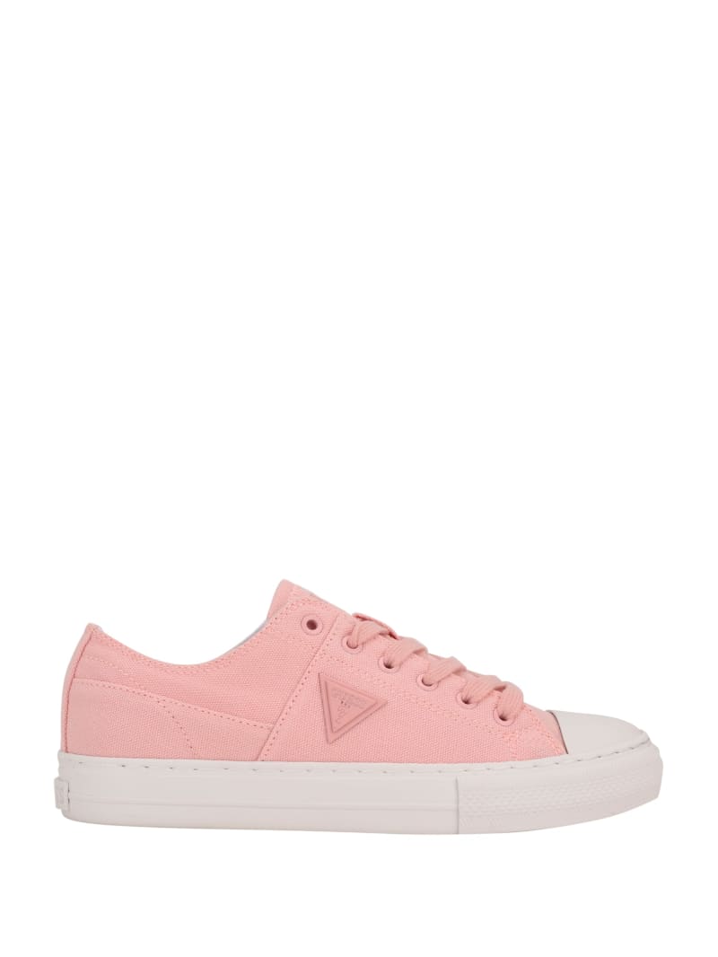 Guess Pranze Low-Top Canvas Sneakers Dames Lichtroze | 4971-XZSGB