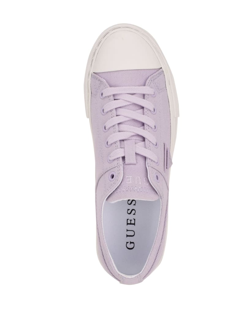 Guess Pranze Low-Top Canvas Sneakers Dames Paars | 9685-AFYGT