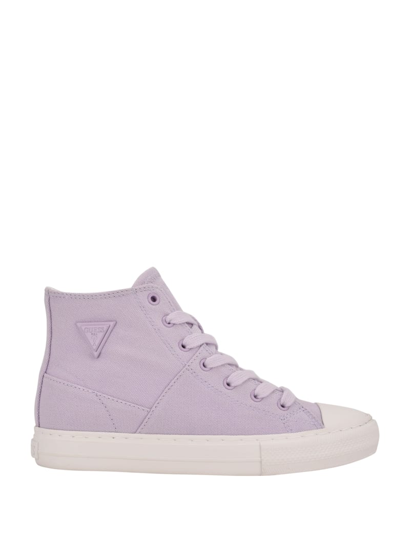 Guess Prinze High-Top Canvas Sneakers Dames Paars | 5740-BTIRO