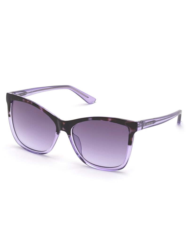 Guess Purple Square Zonnebril Dames Paars | 3980-RMCBH