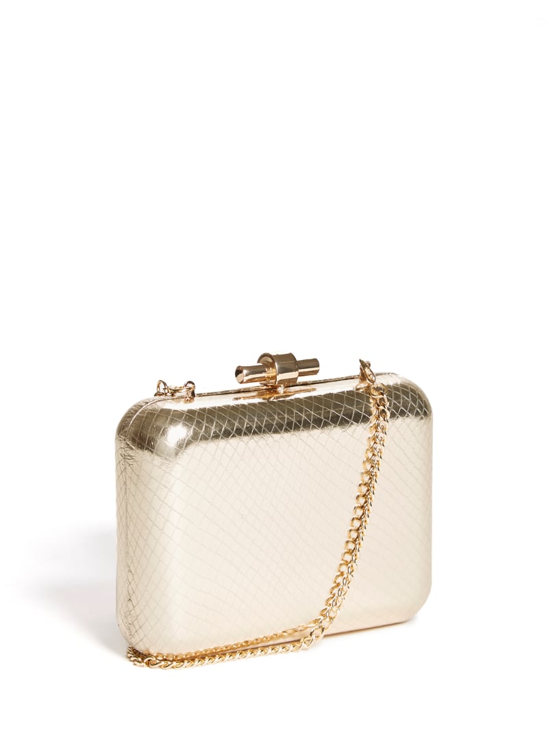 Guess Python Leren Clutch Handtas Dames Goud | 5793-BVZOK