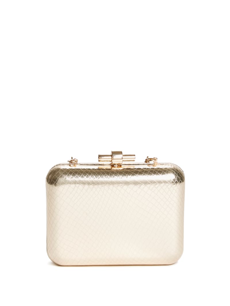 Guess Python Leren Clutch Handtas Dames Goud | 5793-BVZOK