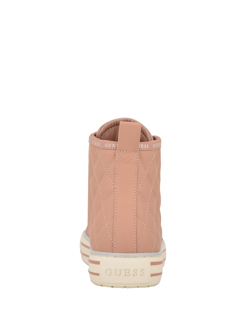 Guess Quilted High-Top Sneakers Dames Roze | 4609-HTMOY