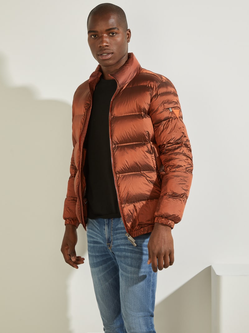 Guess Quilted Puffer Jassen Heren Oranje | 7092-PWZDO