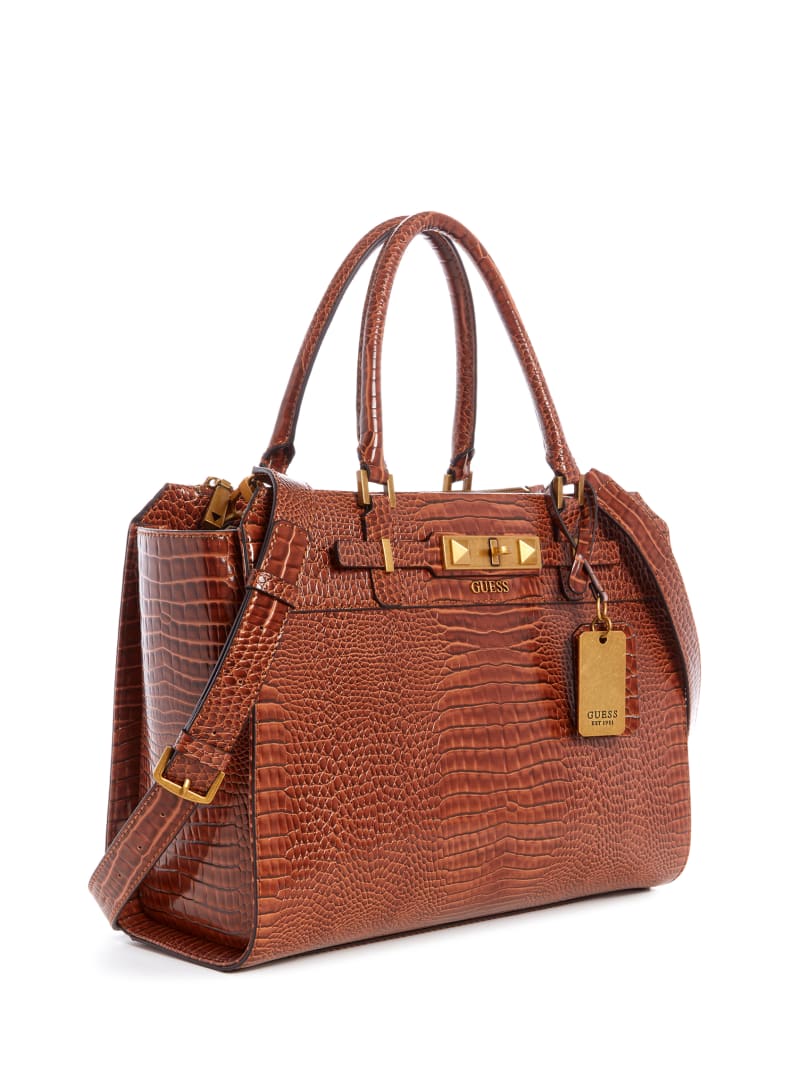 Guess Raffie Carryall Tote Tassen Dames Bruin | 3427-ZGIHB