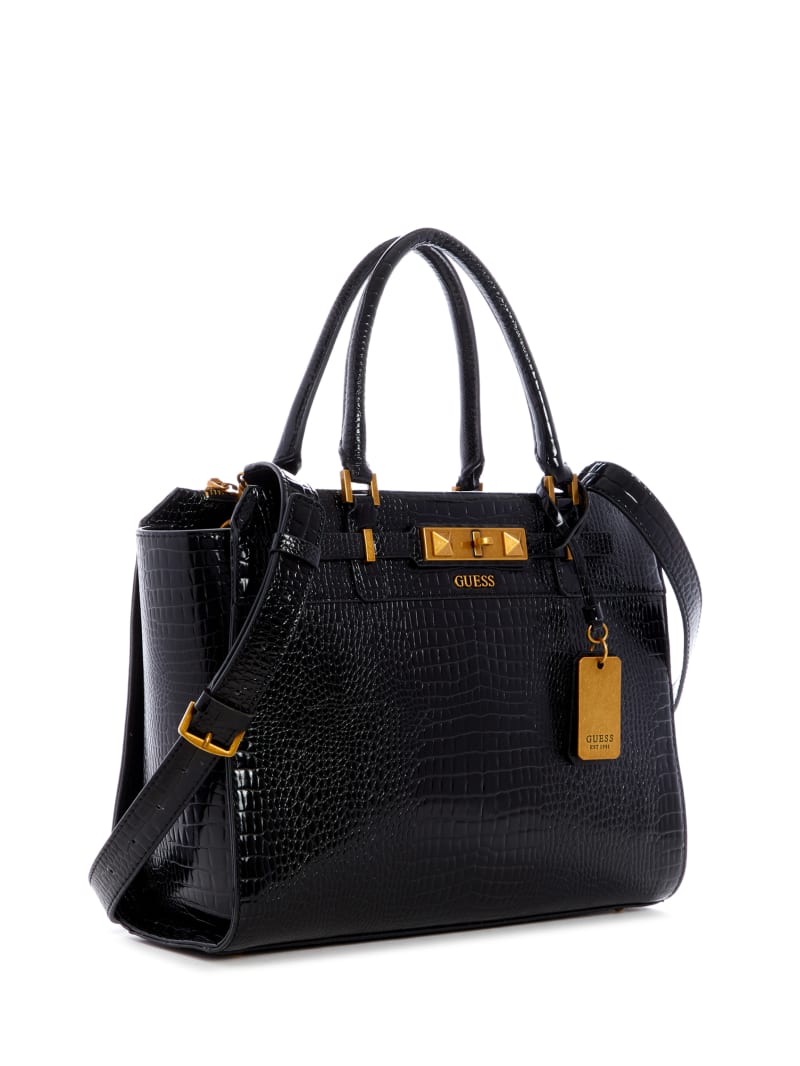 Guess Raffie Carryall Tote Tassen Dames Zwart | 5942-YWIPB