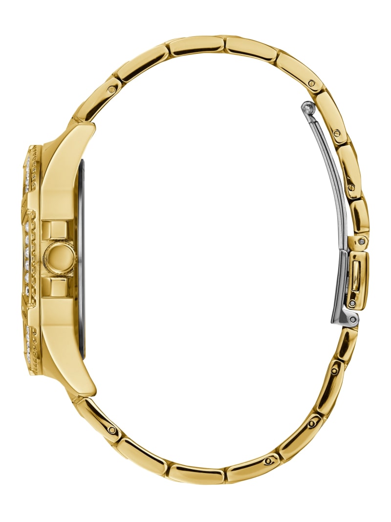 Guess Rhinestone Gold-Tone Multifunctioneel Horloge Dames Goud | 6130-AGHUR