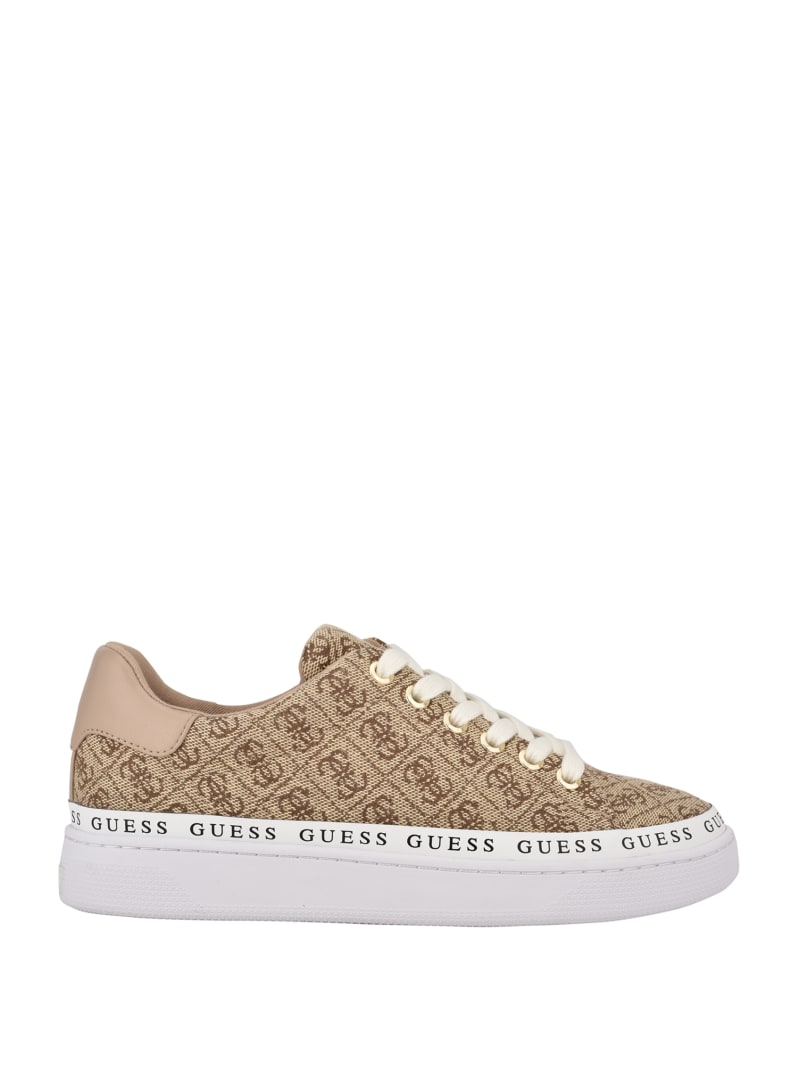 Guess Rinzed Quattro G Low-Top Sneakers Dames Bruin | 7186-VBOYA