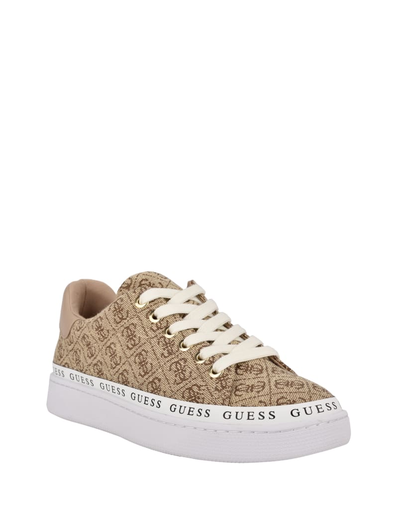 Guess Rinzed Quattro G Low-Top Sneakers Dames Bruin | 7186-VBOYA