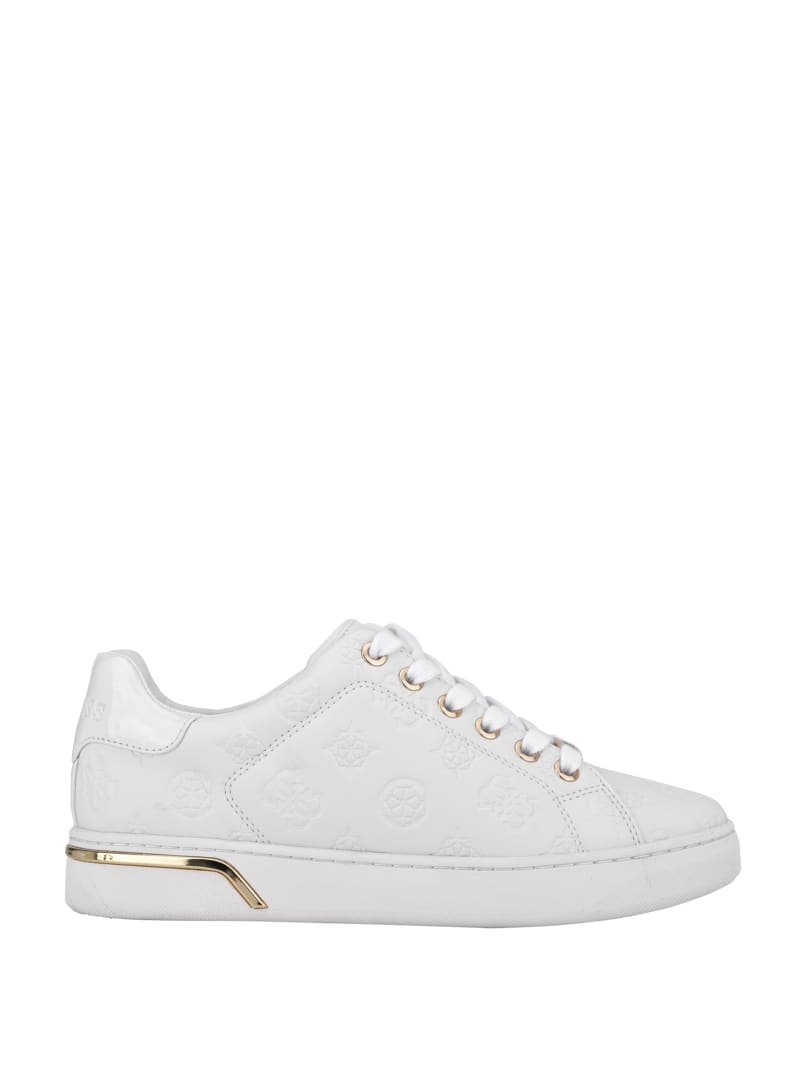 Guess Rollin Debossed Low-Top Sneakers Dames Wit | 0837-TNYUG