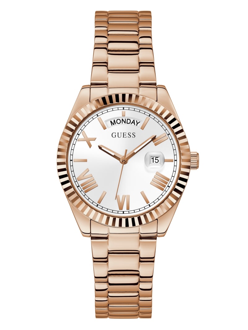 Guess Rose Gold-Tone Analog Horloge Dames Roze Goud | 1504-UJBEC