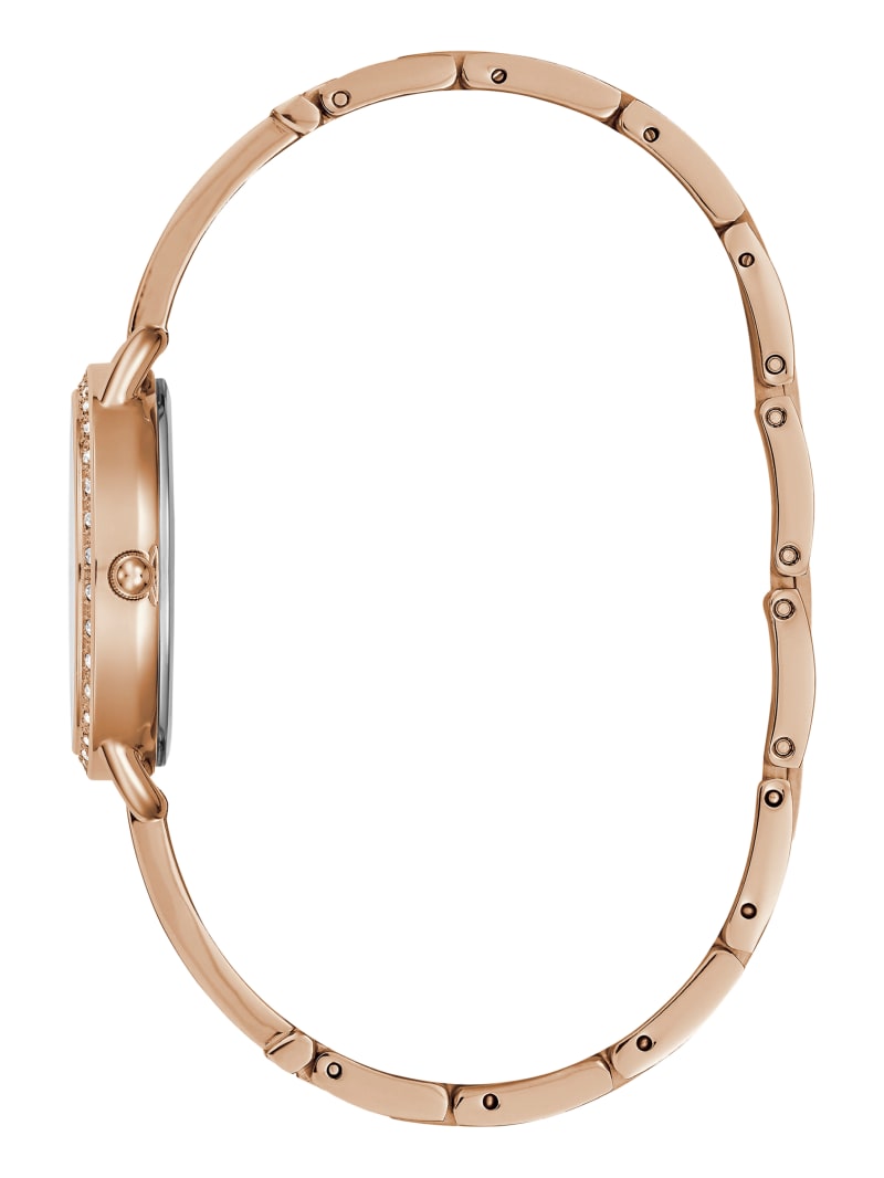 Guess Rose Gold-Tone Crystal Analog Horloge Dames Koper | 4062-WXVDH