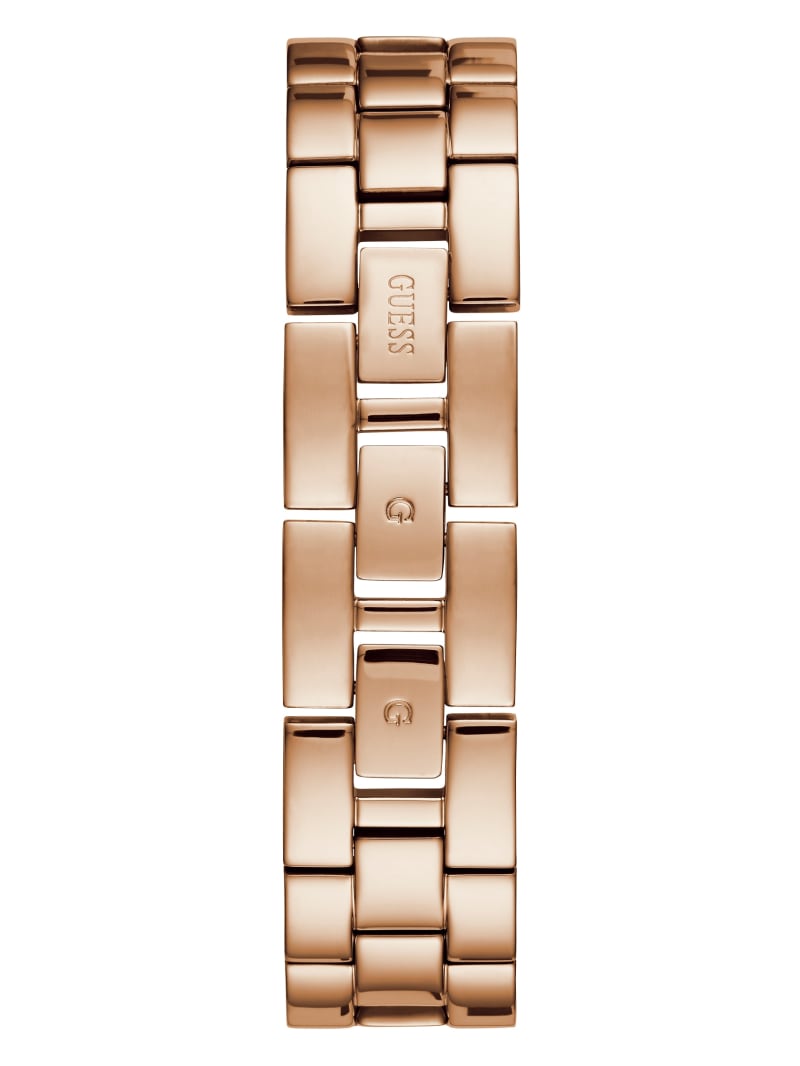 Guess Rose Gold-Tone Crystal Bangle Analog Horloge Dames Roze Goud | 9761-UOJAZ