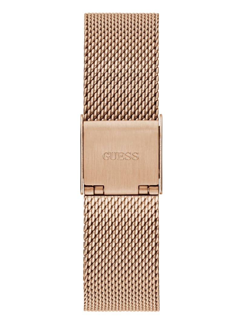 Guess Rose Gold-Tone Mesh Analog Horloge Dames Koper | 1483-STWLA