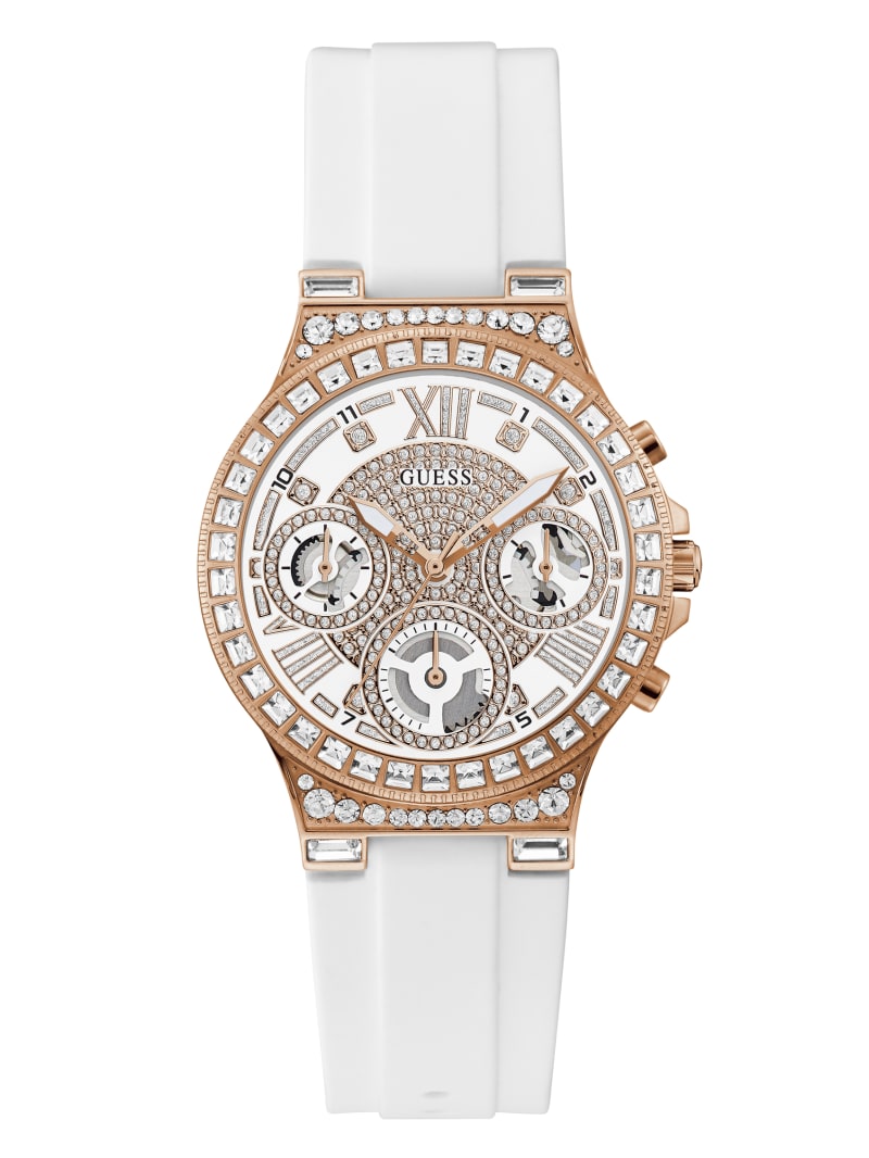 Guess Rose Gold-Tone Rhinestone Multifunctioneel Horloge Dames Gekleurd | 5297-TDPHC