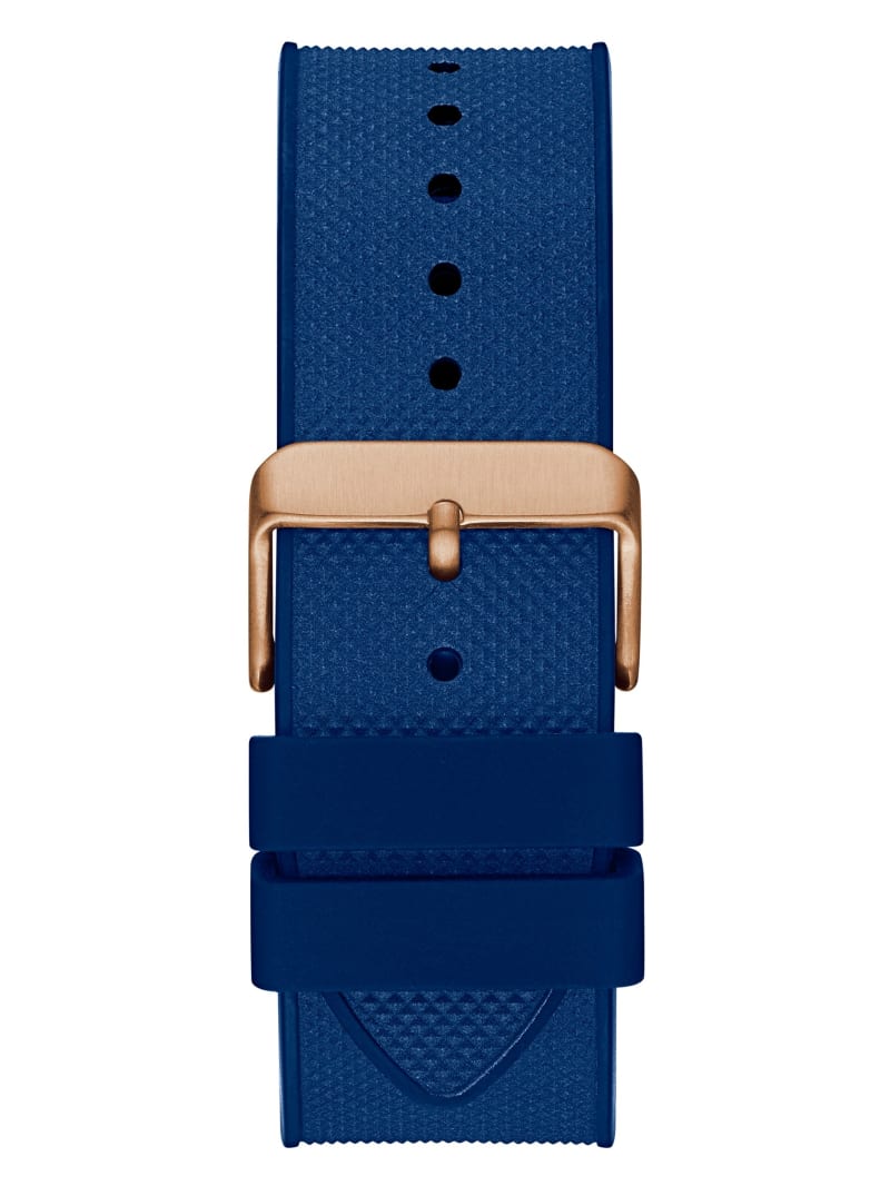 Guess Rose Gold-Tone and Blue Multifunctioneel Horloge Heren Blauw | 4561-BTPZH