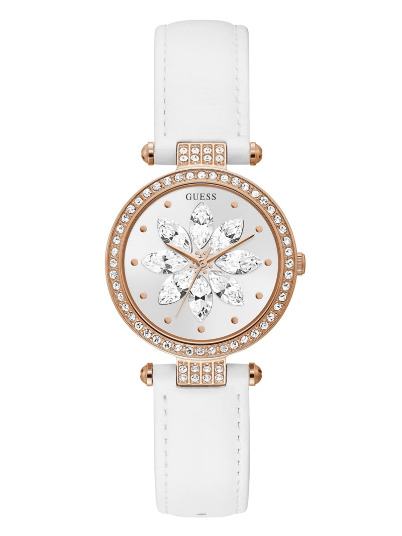 Guess Rose Gold-Tone and Crystal Analog Horloge Dames Gekleurd | 1436-UNZRJ