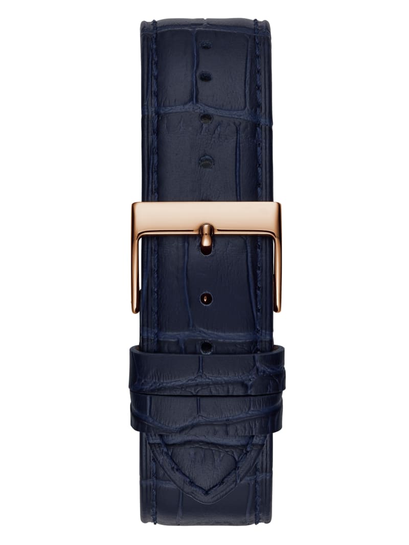 Guess Rose Gold-Tone and Navy Analog Horloge Heren Gekleurd | 7089-PYORS