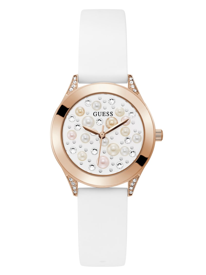 Guess Rose Gold-Tone and Pearl Analog Horloge Dames Gekleurd | 1670-VPWHK