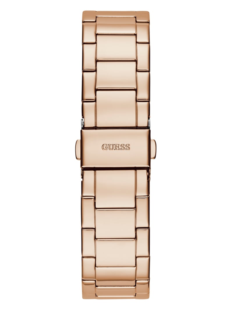 Guess Rose Gold-Tone and Rhinestone Multifunctioneel Horloge Dames Roze Goud | 8046-DEZCN