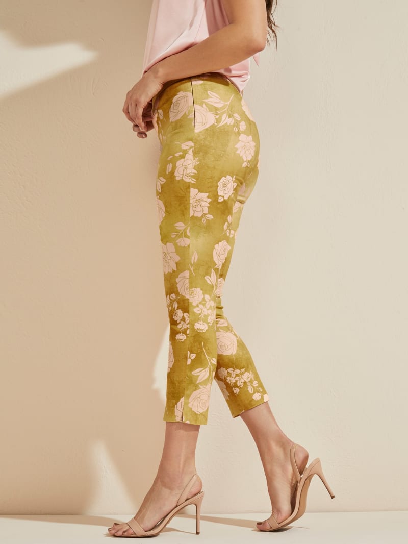 Guess Rose Romance Cropped Broek Dames Bloemen | 8579-HDGZQ