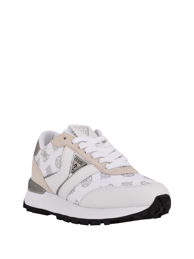 Guess Samsin Logo Print Sneakers Heren Grijs | 5039-QPKBA