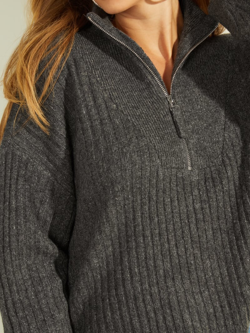 Guess Shanely Quarter-Zip Truien Dames Grijs | 3628-FJUNX