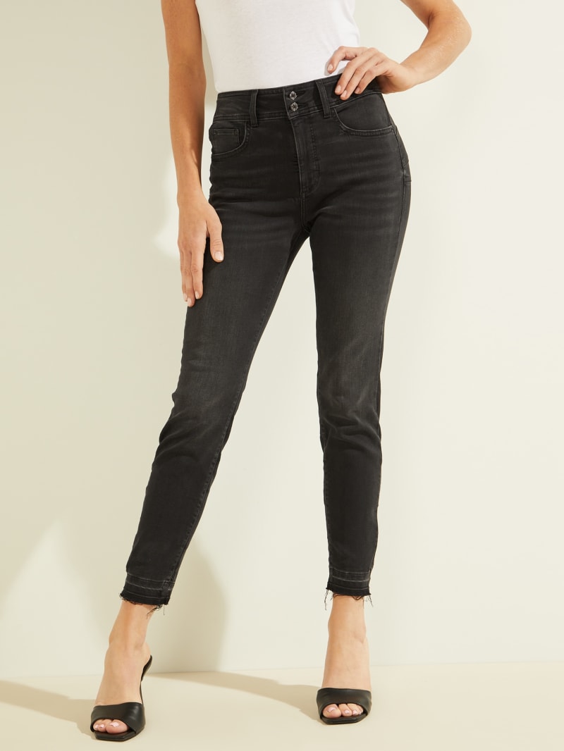 Guess Shape Up Skinny Broek Dames Zwart | 0672-AQWTZ