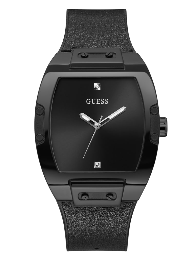 Guess Siliconen Barrel Analog Horloge Heren Zwart | 9024-VEUSP