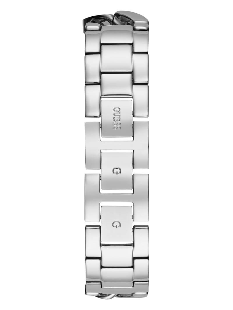 Guess Silver-Tone Analog Horloge Dames Zilver | 3902-JHBMC