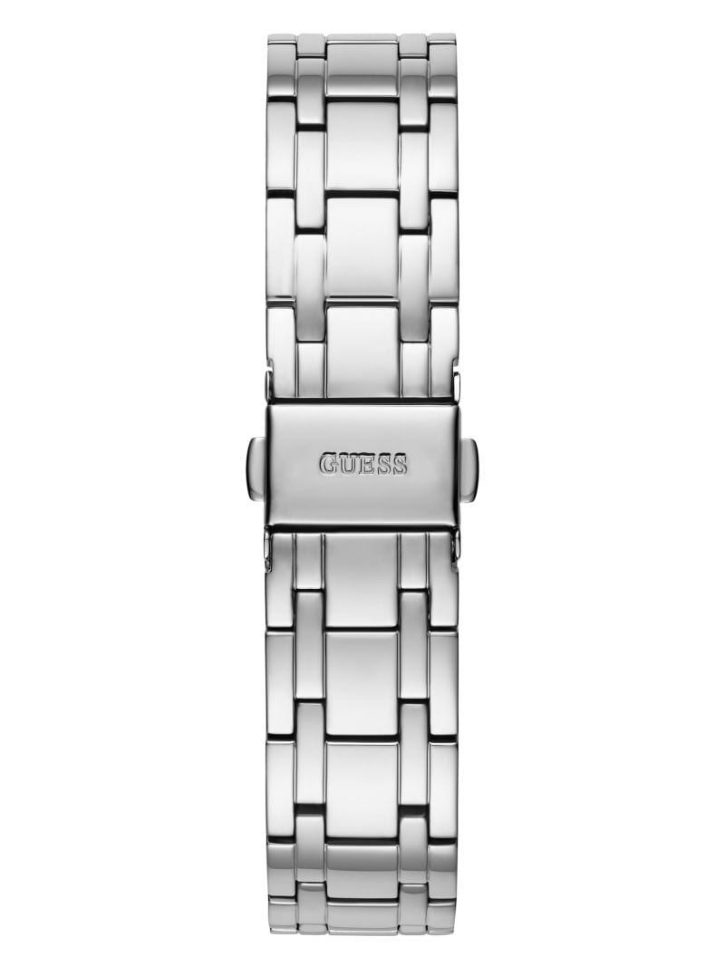 Guess Silver-Tone Analog Horloge Dames Zilver | 3947-EQSNO