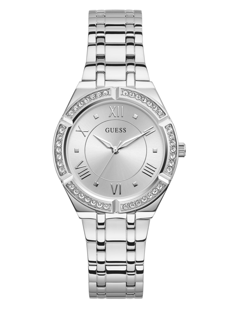 Guess Silver-Tone Analog Horloge Dames Zilver | 3947-EQSNO