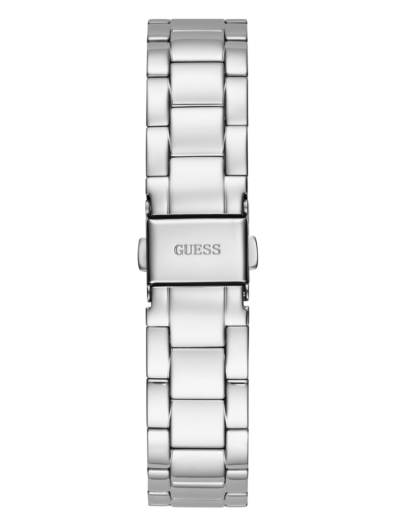 Guess Silver-Tone Analog Horloge Dames Zilver | 5672-MFJCZ