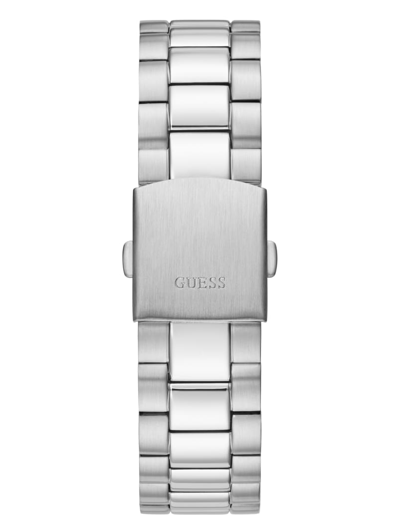 Guess Silver-Tone Analog Horloge Heren Zwart | 7958-DXZJR