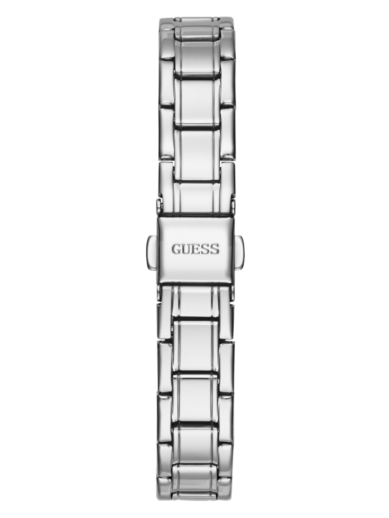 Guess Silver-Tone And Pink Diamond Analog Horloge Dames Gekleurd | 7693-YFZCE