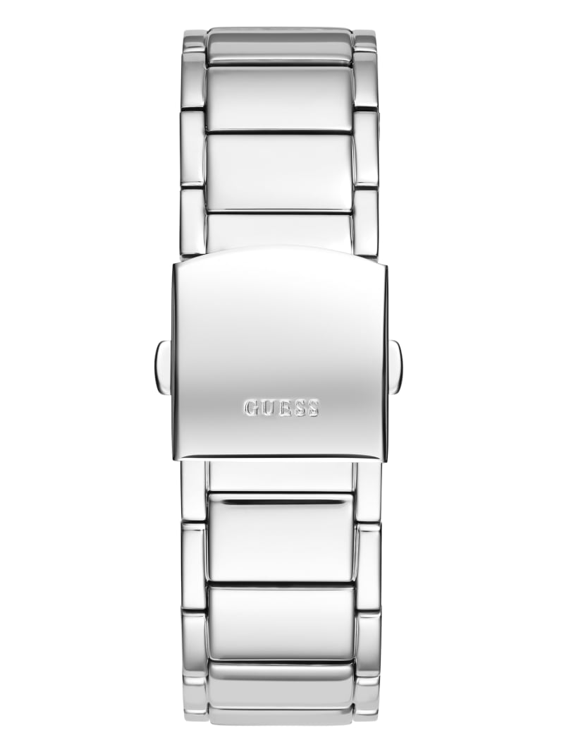 Guess Silver-Tone Barrel Analog Horloge Heren Gekleurd | 4972-SZAON