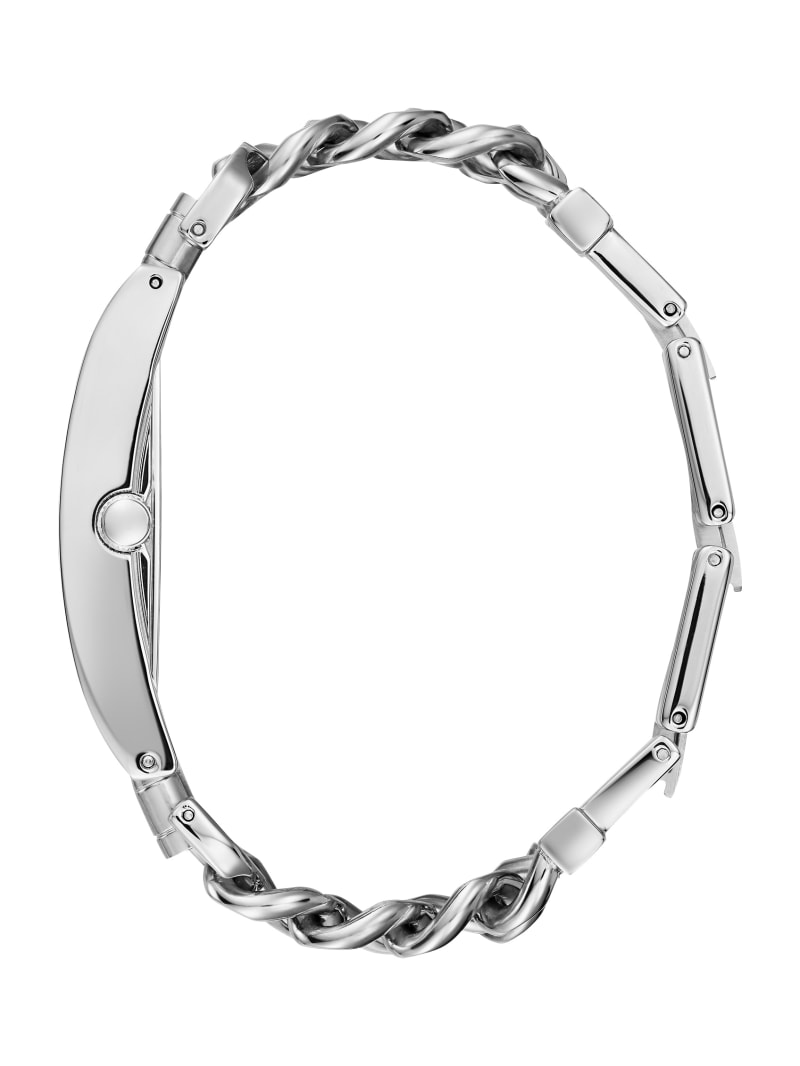 Guess Silver-Tone Chain Analog Horloge Dames Zilver | 2351-WHUPK