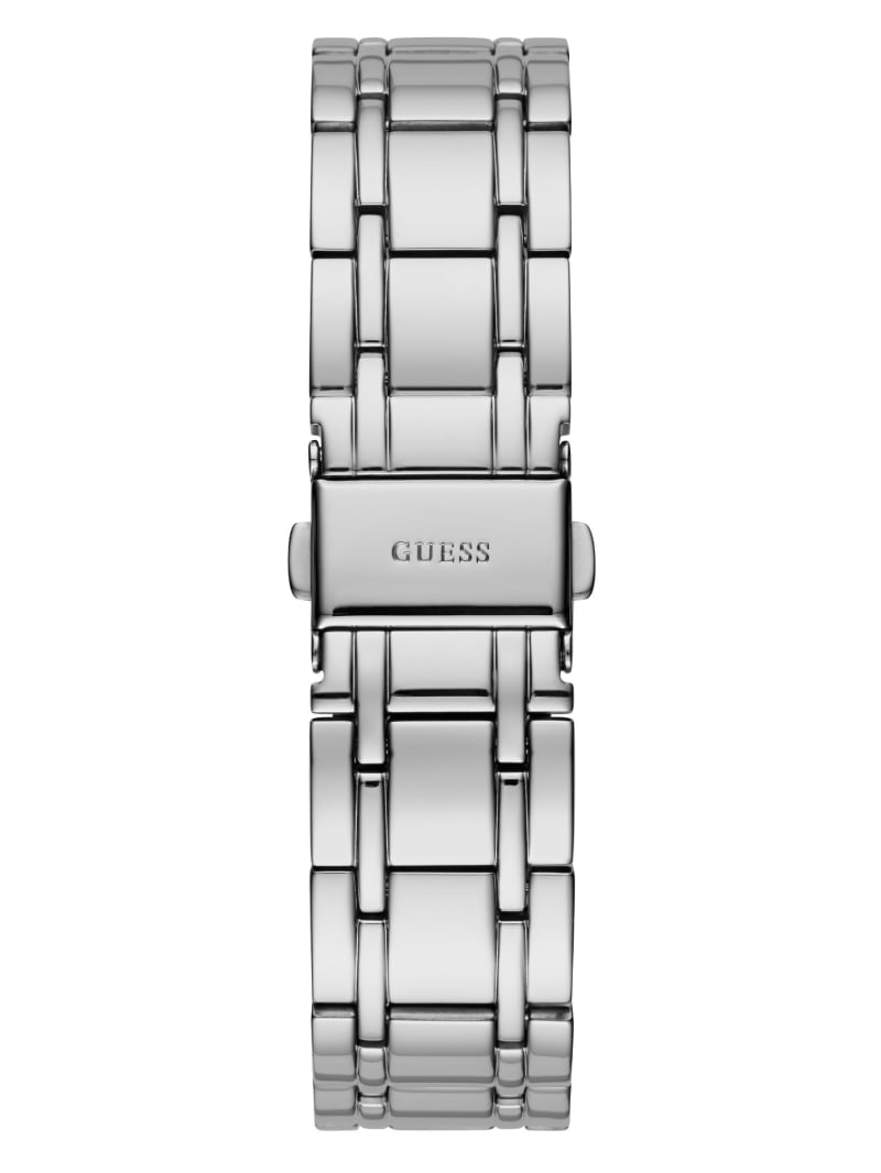 Guess Silver-Tone Diamond Analog Horloge Dames Zilver | 0598-NYHLX